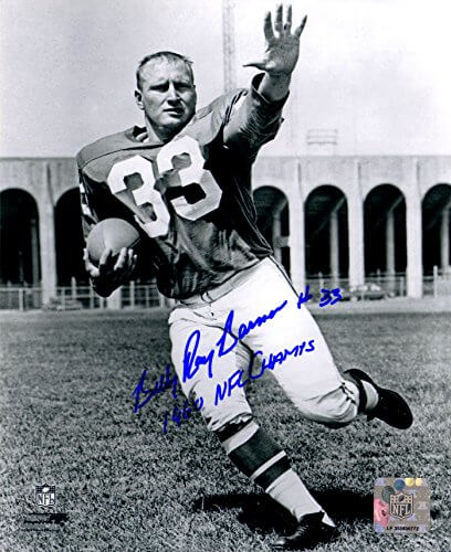 Billy Ray Barnes Signed Philadelphia Eagles B&W Pose 8x10 Photo w/1960 NFL Champs - BAR08P310 - Billy Ray Barnes Signed Philadelphia Eagles B&W Pose 8x10 Photo w/1960 NFL Champs product image