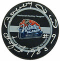 Bobby Hull Signed 2009 Winter Classic Logo Official Hockey Puck w/HOF 1983 - HULPUC425 - Bobby Hull Signed 2009 Winter Classic Logo Official Hockey Puck w/HOF 1983 product image