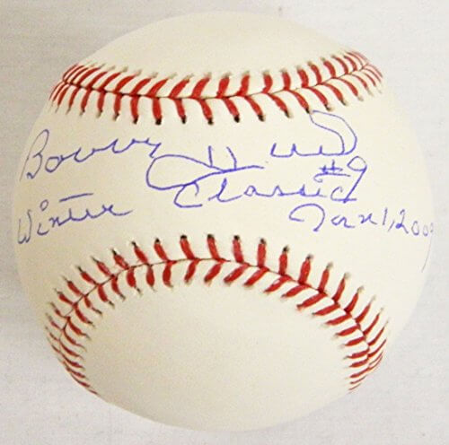 Bobby Hull Signed Rawlings MLB Baseball w/Winter Classic Jan 1, 2009 - HULBSB100 - Bobby Hull Signed Rawlings MLB Baseball w/Winter Classic Jan 1, 2009 product image