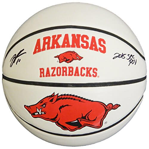 Bobby Portis Signed Arkansas Razorbacks Logo Basketball w/2015 SEC POY - PORBSK202 - Bobby Portis Signed Arkansas Razorbacks Logo Basketball w/2015 SEC POY product image