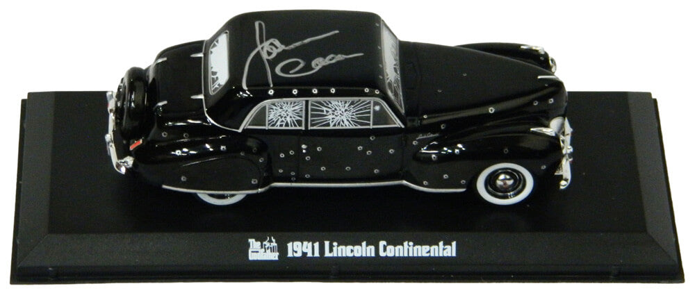 James Caan Signed The Godfather 1941 Lincoln Continental 1:43 Scale Car With Bullet Hole Damage - CAAOTH500 - James Caan Signed The Godfather 1941 Lincoln Continental 1:43 Scale Car With Bullet Hole Damage product image