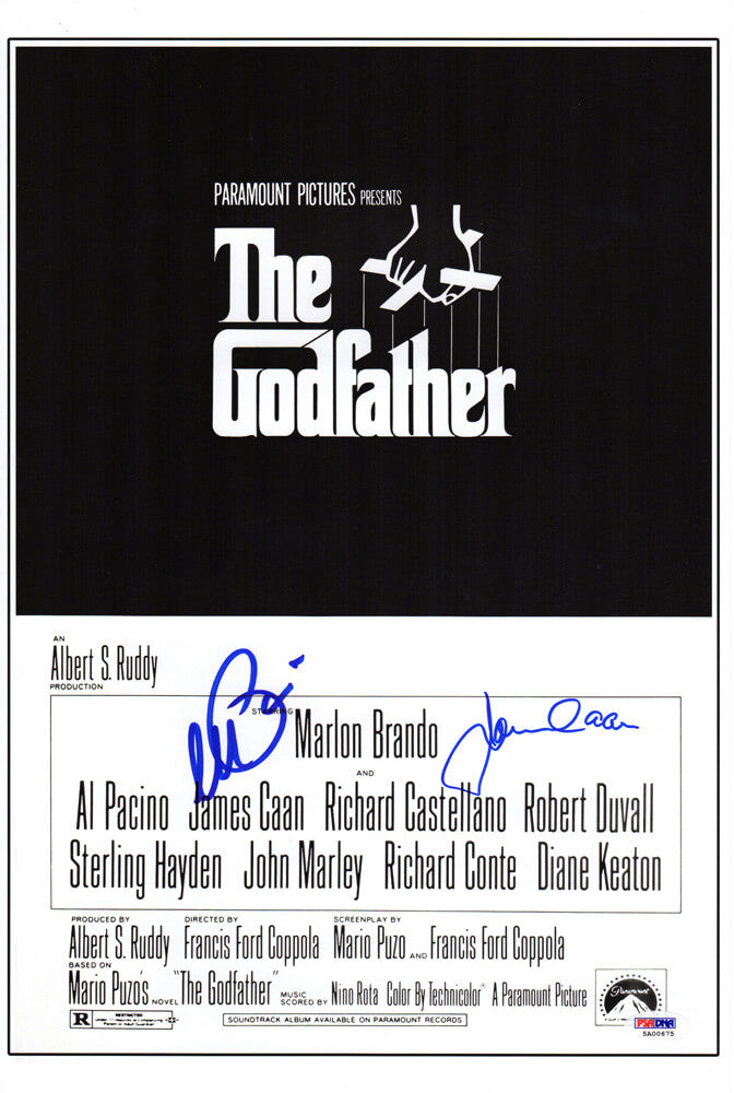 Al Pacino & James Caan Dual Signed The Godfather 11x17 Movie Poster - CAAPST504 - Al Pacino & James Caan Dual Signed The Godfather 11x17 Movie Poster product image