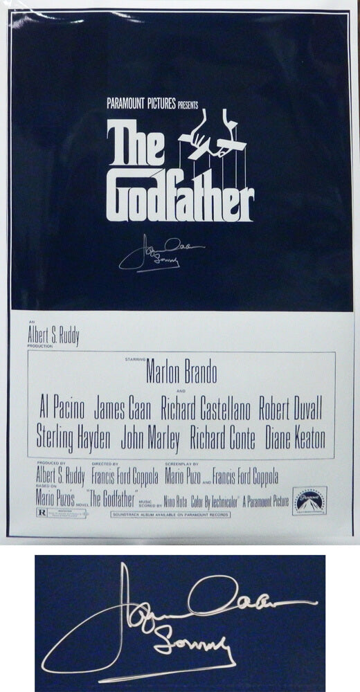James Caan Signed The Godfather 24x36 Full Size Movie Poster w/Sonny - CAAPST505 - James Caan Signed The Godfather 24x36 Full Size Movie Poster w/Sonny product image