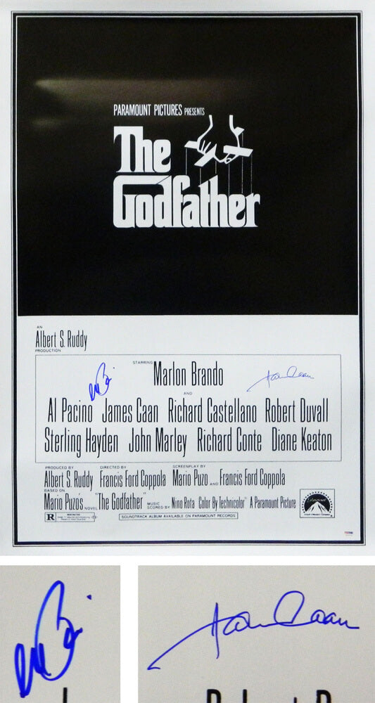 Al Pacino & James Caan Dual Signed The Godfather 24x36 Full Size Movie Poster - CAAPST506 - Al Pacino & James Caan Dual Signed The Godfather 24x36 Full Size Movie Poster product image