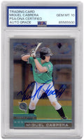 Miguel Cabrera Signed Marlins 2000 Topps Chrome Traded Rookie Baseball Card #T40 - (PSA / Auto Grade 10) - CABCAR100 - Miguel Cabrera Signed Marlins 2000 Topps Chrome Traded Rookie Baseball Card #T40 - (PSA / Auto Grade 10) product image