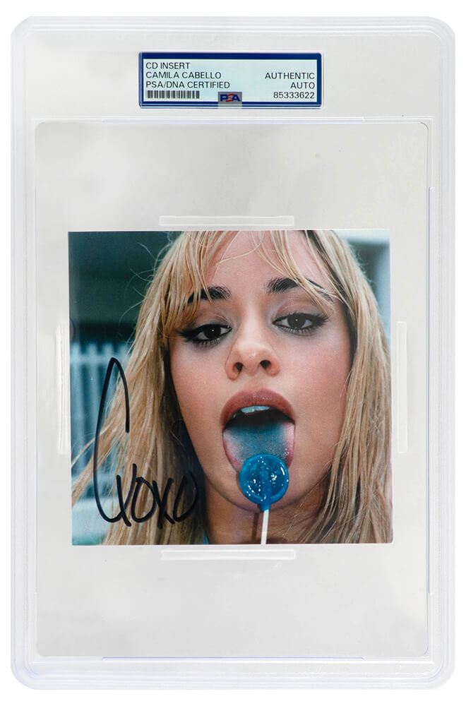 Camila Cabello Signed 'C, XOXO' 5x5 CD Insert - (PSA/DNA Encapsulated) - CABCUT500 - Camila Cabello Signed 'C, XOXO' 5x5 CD Insert - (PSA/DNA Encapsulated) product image