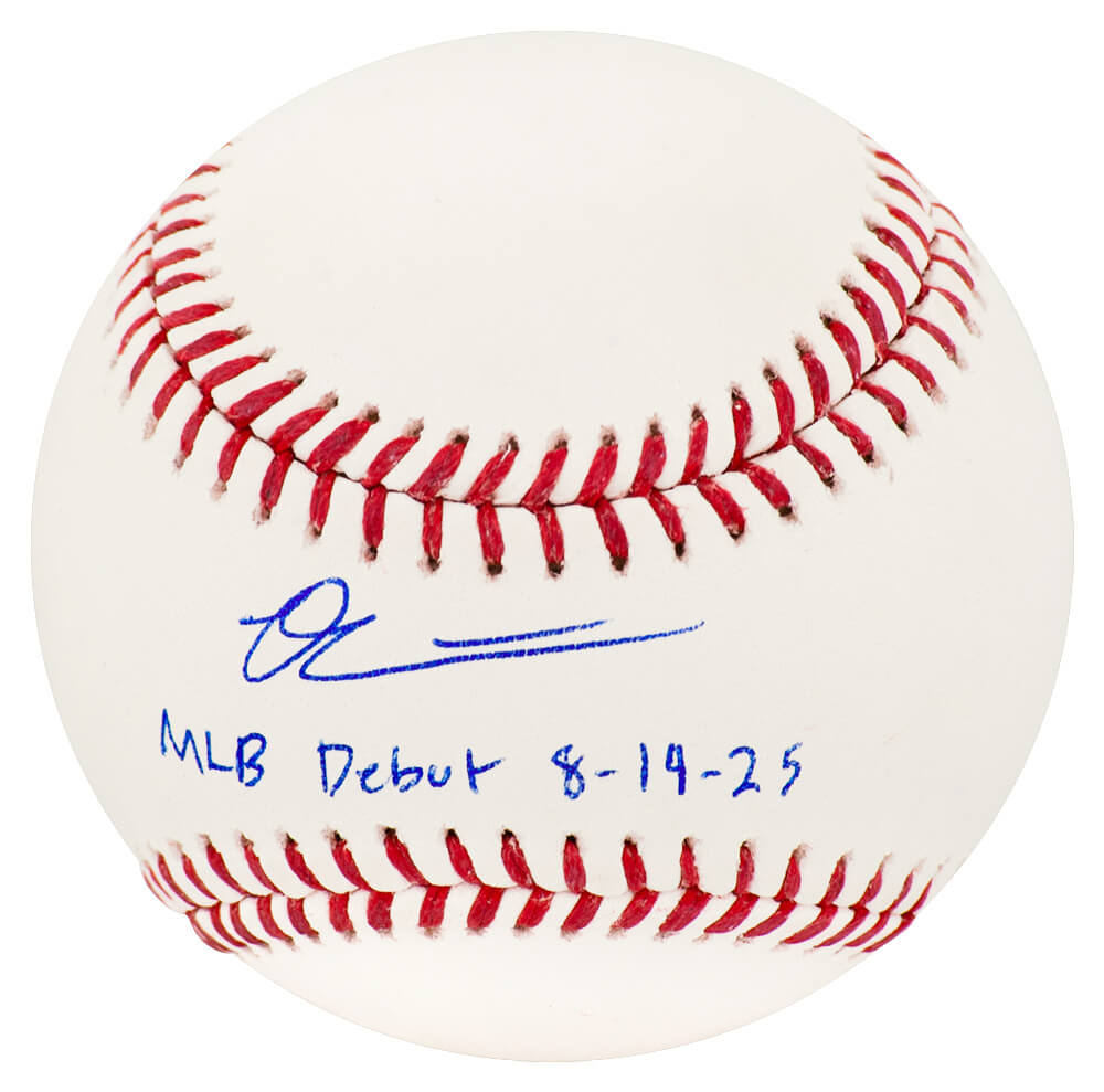 Owen Caissie Signed Rawlings Official MLB Baseball w/MLB Debut 8-14-25 - CAIBSB101 - Owen Caissie Signed Rawlings Official MLB Baseball w/MLB Debut 8-14-25 product image