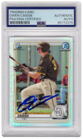 Owen Caissie Signed 2020 Bowman Draft Refractor Chrome Baseball Trading Card #BD-49 - (PSA Encapsulated) - CAICAR103 - Owen Caissie Signed 2020 Bowman Draft Refractor Chrome Baseball Trading Card #BD-49 - (PSA Encapsulated) product image