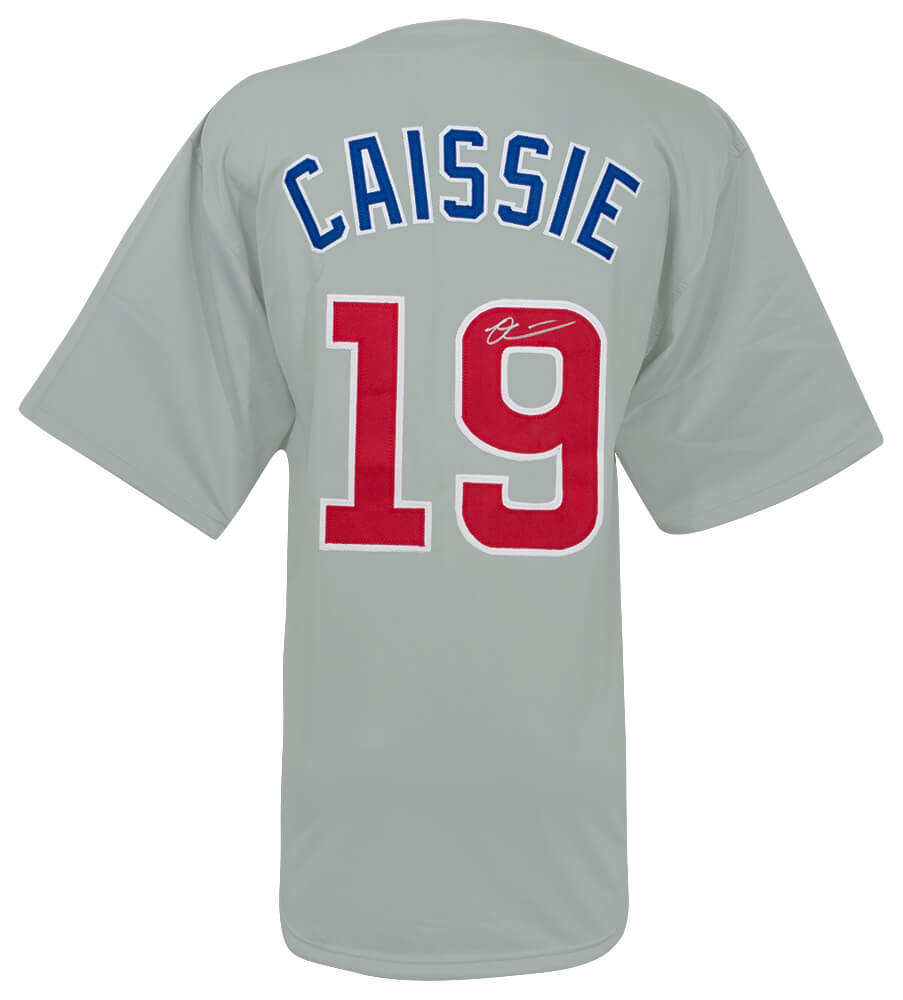 Owen Caissie Signed Grey Custom Baseball Jersey - CAIJRY100 - Owen Caissie Signed Grey Custom Baseball Jersey product image