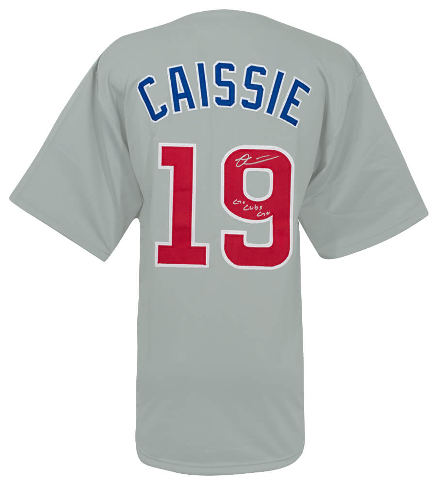 Owen Caissie Signed Grey Custom Baseball Jersey w/Go Cubs Go - CAIJRY101 - Owen Caissie Signed Grey Custom Baseball Jersey w/Go Cubs Go product image