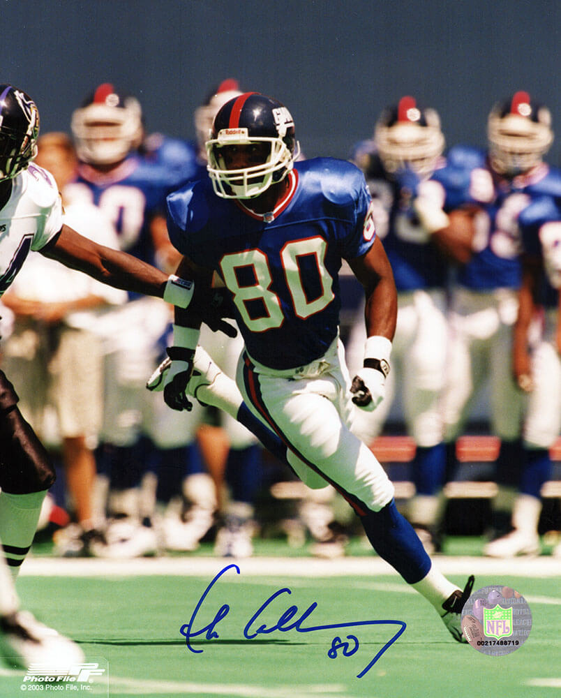 Chris Calloway Signed New York Giants Blue Jersey Action 8x10 Photo - CAL08P301 - Chris Calloway Signed New York Giants Blue Jersey Action 8x10 Photo product image