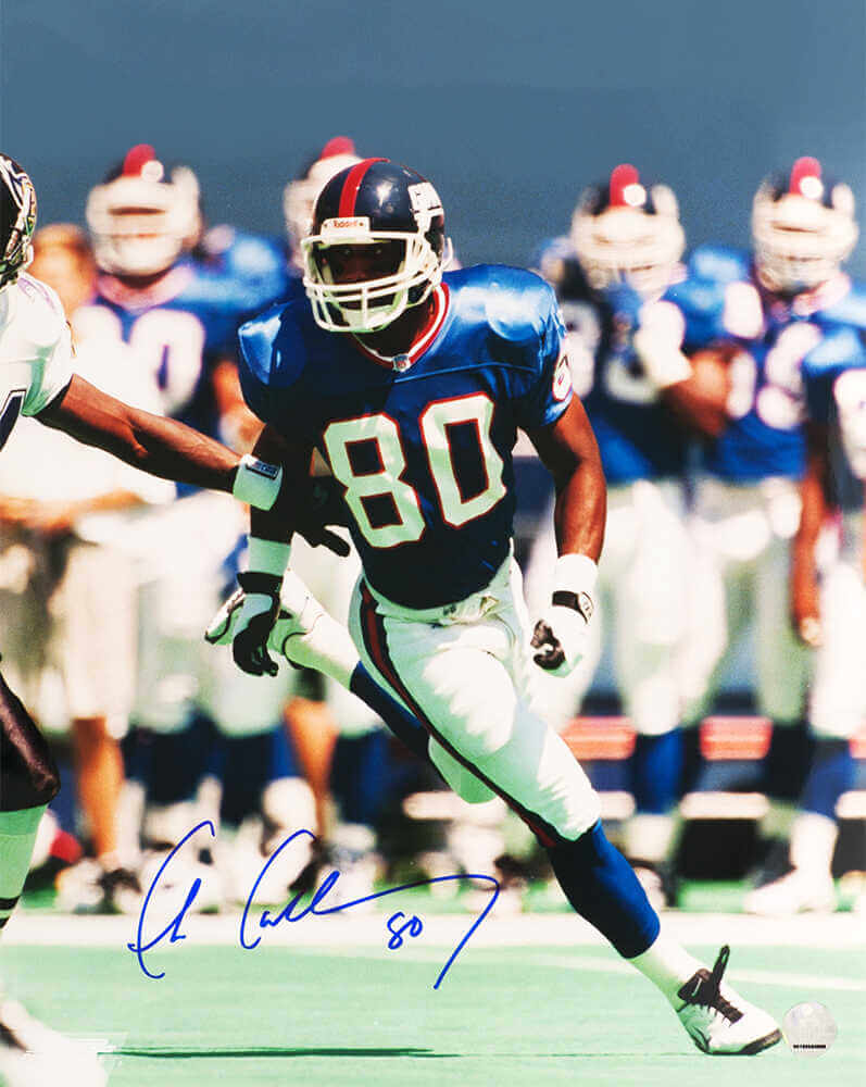 Chris Calloway Signed New York Giants Blue Jersey Action 16x20 Photo - CAL16P300 - Chris Calloway Signed New York Giants Blue Jersey Action 16x20 Photo product image
