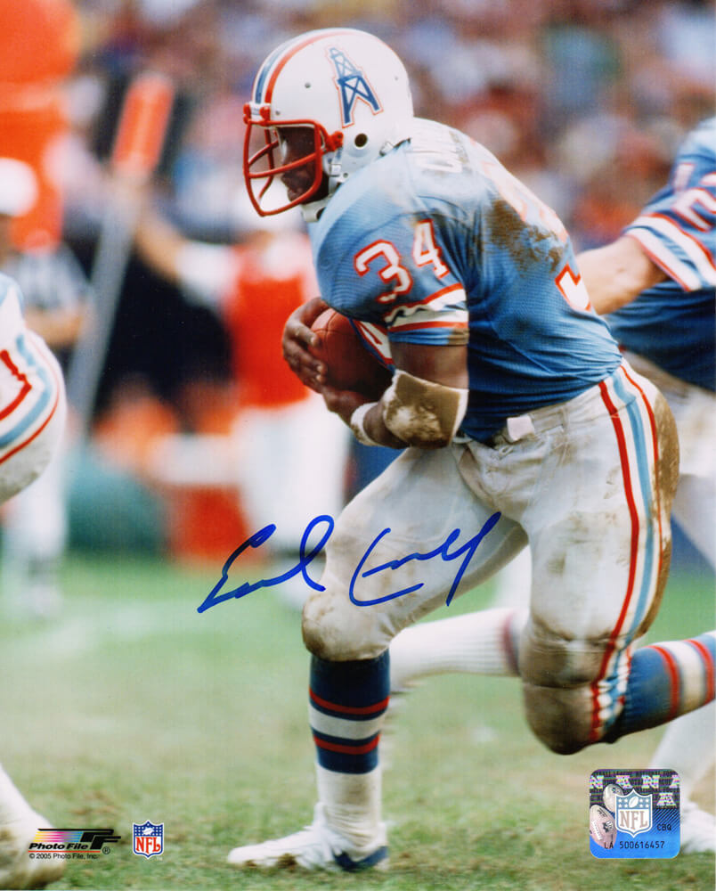 Earl Campbell Signed Houston Oilers Action 8x10 Photo - CAM08P300 - Earl Campbell Signed Houston Oilers Action 8x10 Photo product image