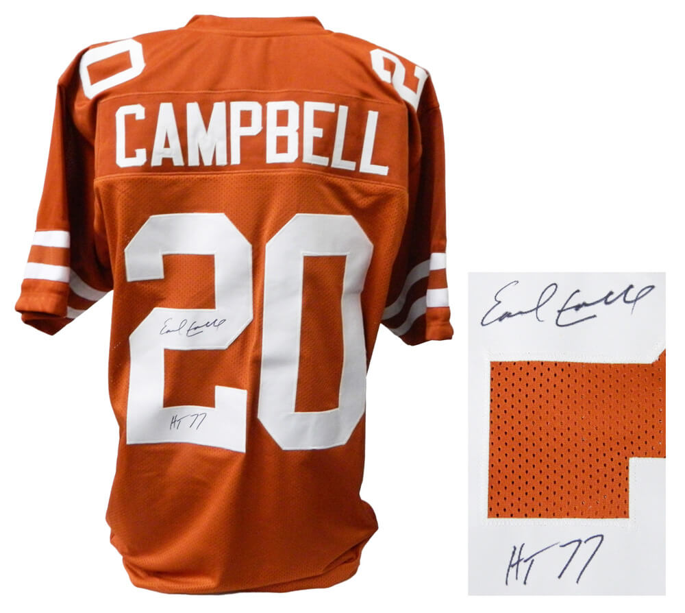 Earl Campbell Signed Brown Throwback Custom Football Jersey w/HT'77 - CAMJRY301 - Earl Campbell Signed Brown Throwback Custom Football Jersey w/HT'77 product image