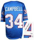 Earl Campbell Signed Blue Throwback Custom Football Jersey w/HOF'91 (JSA) - CAMJRY302 - Earl Campbell Signed Blue Throwback Custom Football Jersey w/HOF'91 (JSA) product image