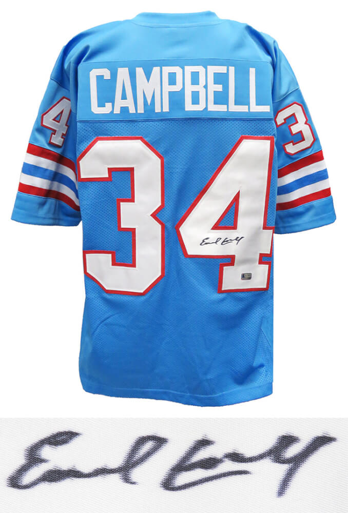 Earl Campbell Signed Blue Throwback Custom Football Jersey - CAMJRY303 - Earl Campbell Signed Blue Throwback Custom Football Jersey product image