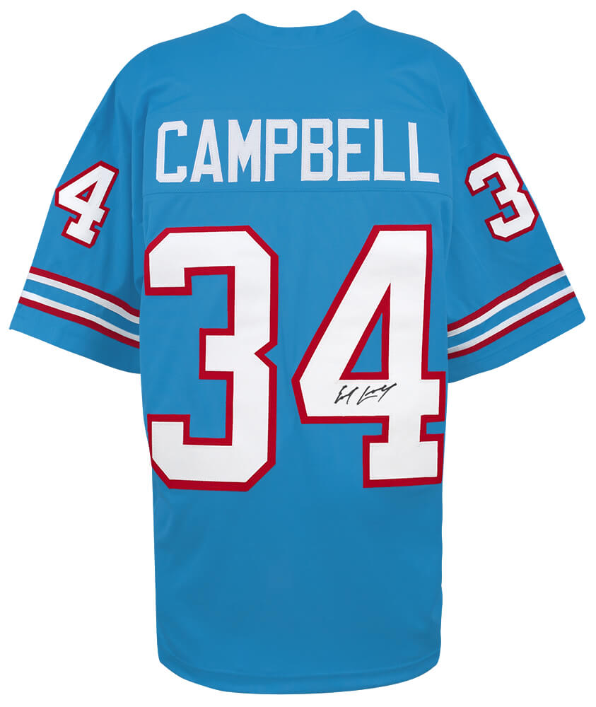 Earl Campbell Signed Blue T/B Custom Football Jersey - CAMJRY304 - Earl Campbell Signed Blue T/B Custom Football Jersey product image