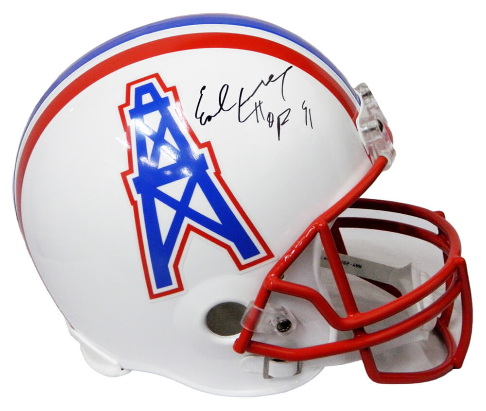 Earl Campbell Signed Houston Oilers T/B Riddell Full Size Replica Helmet w/HOF'91 - CAMREP301 - Earl Campbell Signed Houston Oilers T/B Riddell Full Size Replica Helmet w/HOF'91 product image