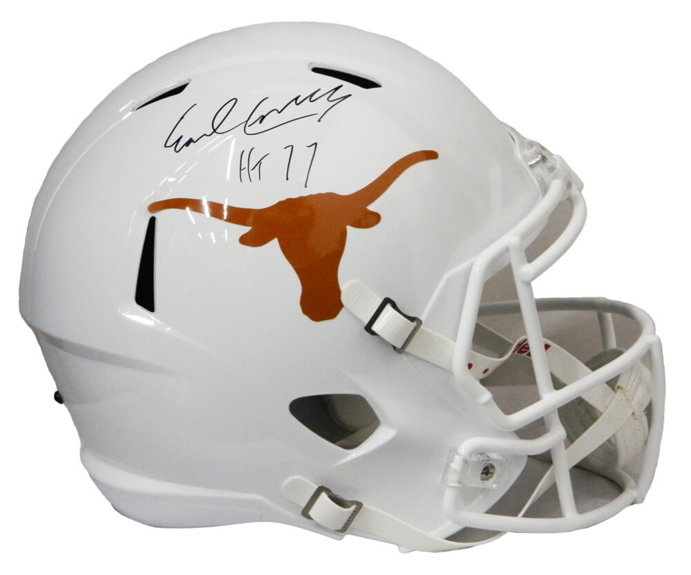 Earl Campbell Signed Texas Longhorns Riddell Full Size Replica Speed Helmet w/HT'77 - CAMREP302 - Earl Campbell Signed Texas Longhorns Riddell Full Size Replica Speed Helmet w/HT'77 product image