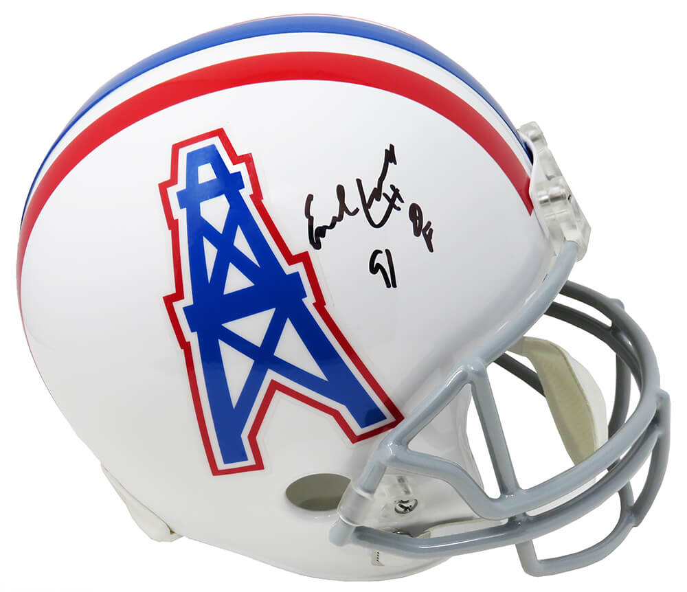 Earl Campbell Signed Houston Oilers Throwback Riddell Full Size Replica Helmet w/HOF'91 (Beckett) - CAMREP305 - Earl Campbell Signed Houston Oilers Throwback Riddell Full Size Replica Helmet w/HOF'91 (Beckett) product image