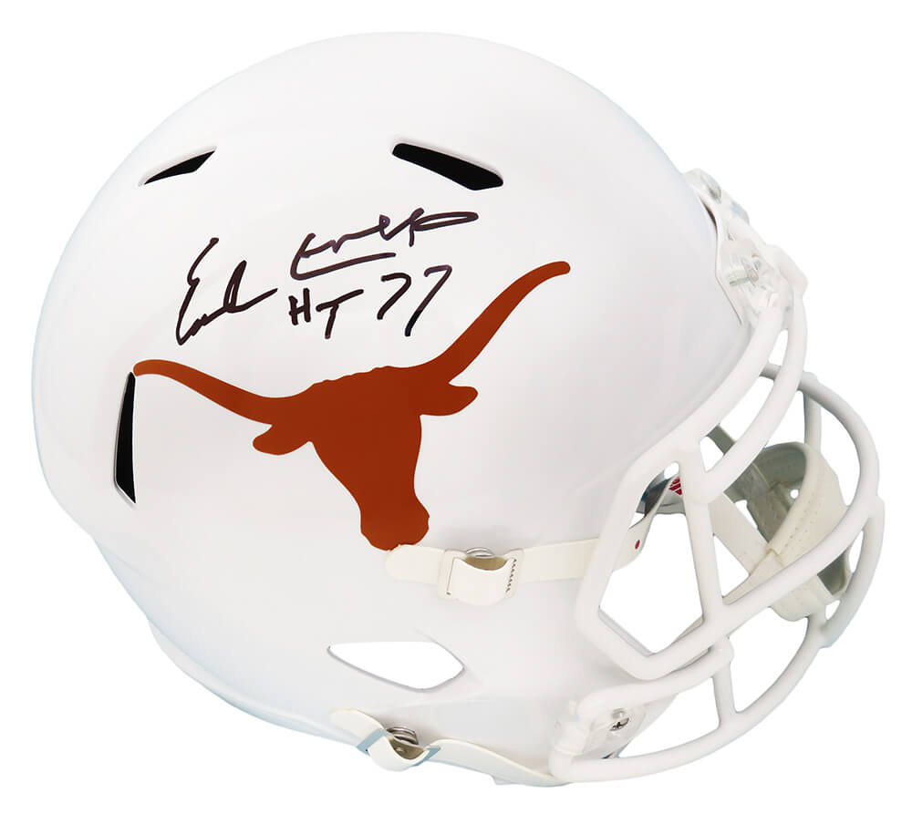 Earl Campbell Signed Texas Longhorns Riddell Full Size Replica Speed Helmet w/HT'77 (JSA) - CAMREP306 - Earl Campbell Signed Texas Longhorns Riddell Full Size Replica Speed Helmet w/HT'77 (JSA) product image