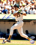 Jose Canseco Signed Oakland A's Swinging Action 8x10 Photo w/40-40 - CAN08P103 - Jose Canseco Signed Oakland A's Swinging Action 8x10 Photo w/40-40 product image
