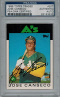 Jose Canseco Signed A's 1986 Topps Traded Rookie Card #20T - PSA - CANCAR100 - Jose Canseco Signed A's 1986 Topps Traded Rookie Card #20T - PSA product image