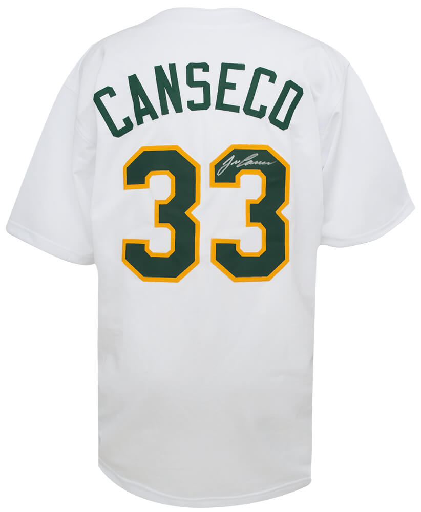 Jose Canseco Signed White Custom Baseball Jersey - CANJRY105 - Jose Canseco Signed White Custom Baseball Jersey product image