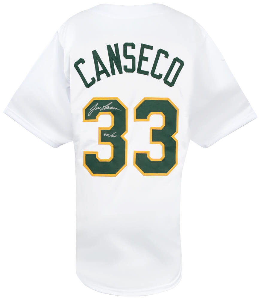 Jose Canseco Signed White Custom Baseball Jersey w/40-40 - CANJRY108 - Jose Canseco Signed White Custom Baseball Jersey w/40-40 product image