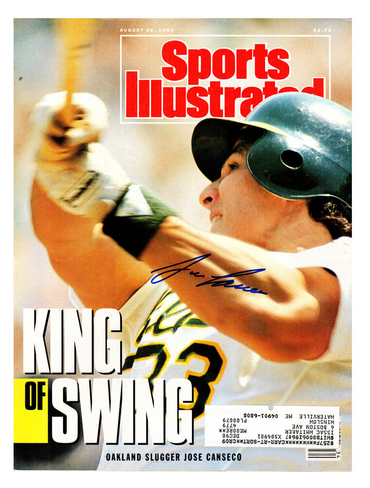 Jose Canseco Signed Oakland A's (Athletics) August 20, 1990 Original Sports Illustrated Magazine - CANMAG101 - Jose Canseco Signed Oakland A's (Athletics) August 20, 1990 Original Sports Illustrated Magazine product image