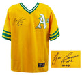 Jose Canseco Signed Oakland A's Yellow Throwback Majestic Replica Baseball Jersey w/88 AL MVP - CANJRY103 - Jose Canseco Signed Oakland A's Yellow Throwback Majestic Replica Baseball Jersey w/88 AL MVP product image