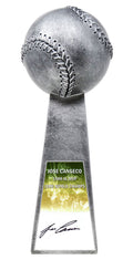 Jose Canseco Signed Baseball World Champion 14 Inch Replica Silver Trophy - CANTRO100 - Jose Canseco Signed Baseball World Champion 14 Inch Replica Silver Trophy product image