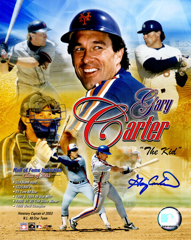 Gary Carter Signed New York Mets Hall of Fame Collage 8x10 Photo - CAR08P111 - Gary Carter Signed New York Mets Hall of Fame Collage 8x10 Photo product image