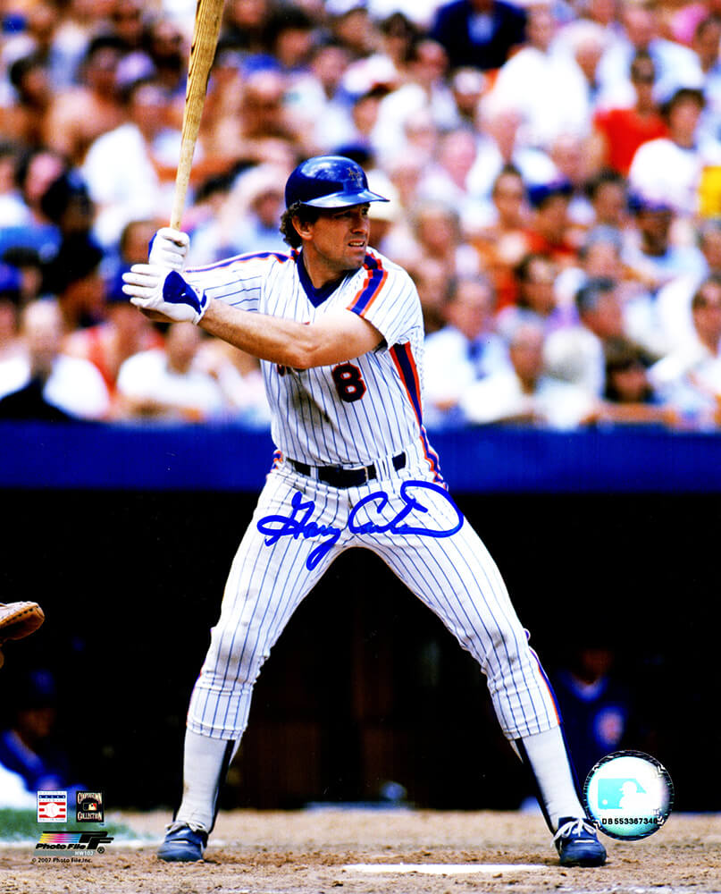 Gary Carter Signed New York Mets Batting Action 8x10 Photo - CAR08P112 - Gary Carter Signed New York Mets Batting Action 8x10 Photo product image