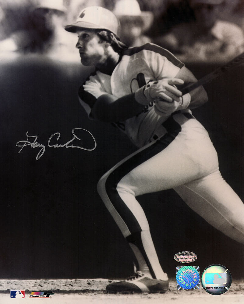 Gary Carter Signed Montreal Expos Swinging Action B&W 8x10 Photo - CAR08P115TW - Gary Carter Signed Montreal Expos Swinging Action B&W 8x10 Photo product image