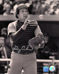 Gary Carter Signed Montreal Expos B&W Catching 8x10 Photo - (In Silver) - CAR08P117TW - Gary Carter Signed Montreal Expos B&W Catching 8x10 Photo - (In Silver) product image