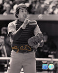 Gary Carter Signed Montreal Expos B&W Catching 8x10 Photo - (In Gold) - CAR08P118TW - Gary Carter Signed Montreal Expos B&W Catching 8x10 Photo - (In Gold) product image