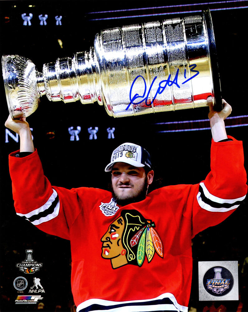 Daniel Carcillo Signed Chicago Blackhawks 2015 Stanley Cup Trophy 8x10 Photo - CAR08P402 - Daniel Carcillo Signed Chicago Blackhawks 2015 Stanley Cup Trophy 8x10 Photo product image