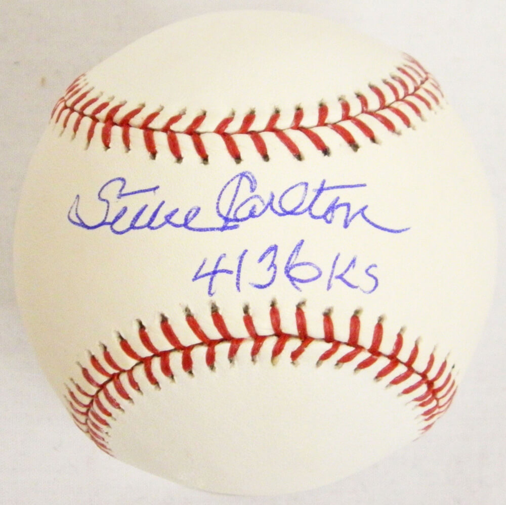 Steve Carlton Signed Rawlings Official MLB Baseball w/4,136 K's - CARBSB101 - Steve Carlton Signed Rawlings Official MLB Baseball w/4,136 K's product image
