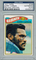 Harry Carson Signed New York Giants 1977 Topps Rookie Card #146 - PSA/DNA - CARCAR300 - Harry Carson Signed New York Giants 1977 Topps Rookie Card #146 - PSA/DNA product image