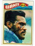 Harry Carson Signed New York Giants 1977 Topps Rookie Card #146 - CARCAR301 - Harry Carson Signed New York Giants 1977 Topps Rookie Card #146 product image