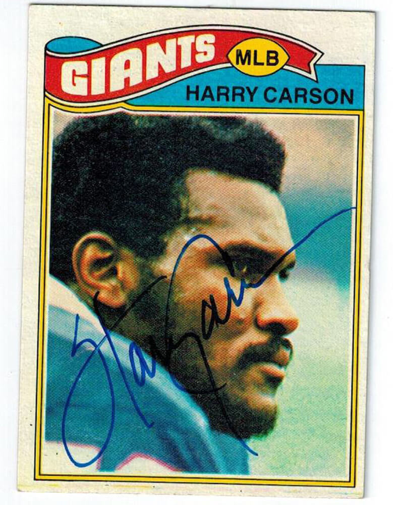 Harry Carson Signed New York Giants 1977 Topps Rookie Card #146 - CARCAR301 - Harry Carson Signed New York Giants 1977 Topps Rookie Card #146 product image