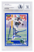 Cris Carter Signed Philadelphia Eagles 1989 Score Football Rookie Card #72 (Beckett Auto Grade 10) - CARCAR311 - Cris Carter Signed Philadelphia Eagles 1989 Score Football Rookie Card #72 (Beckett Auto Grade 10) product image
