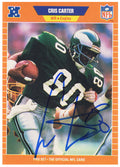 Cris Carter Signed Philadelphia Eagles 1989 Pro Set Football Rookie Card #314 - CARCAR314 - Cris Carter Signed Philadelphia Eagles 1989 Pro Set Football Rookie Card #314 product image
