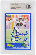 Cris Carter Signed Eagles 1989 Score Football Rookie Card #72 w/HOF'13 (Beckett Encapsulated) - CARCAR319 - Cris Carter Signed Eagles 1989 Score Football Rookie Card #72 w/HOF'13 (Beckett Encapsulated) product image