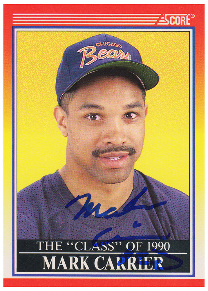 Mark Carrier Signed Chicago Bears 1990 Score Rookie Football Trading Card #614 - CARCAR321 - Mark Carrier Signed Chicago Bears 1990 Score Rookie Football Trading Card #614 product image