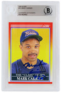 Mark Carrier Signed Chicago Bears 1990 Score Rookie Football Trading Card #614 - (Beckett Encapsulated) - CARCAR323 - Mark Carrier Signed Chicago Bears 1990 Score Rookie Football Trading Card #614 - (Beckett Encapsulated) product image