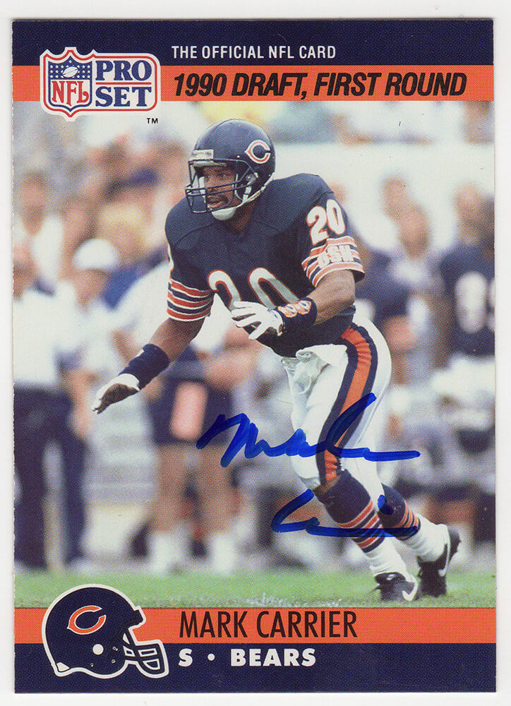 Mark Carrier Signed Bears 1990 Pro Set Rookie Football Trading Card #674 - CARCAR325 - Mark Carrier Signed Bears 1990 Pro Set Rookie Football Trading Card #674 product image