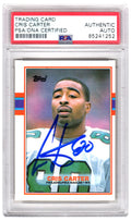 Cris Carter Signed Philadelphia Eagles 1989 Topps Football Rookie Card #121 - (PSA Encapsulated) - CARCAR338 - Cris Carter Signed Philadelphia Eagles 1989 Topps Football Rookie Card #121 - (PSA Encapsulated) product image