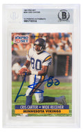 Cris Carter Signed Minnesota Vikings 1991 Pro Set Football Trading Card #834 - (Beckett Encapsulated) - CARCAR341 - Cris Carter Signed Minnesota Vikings 1991 Pro Set Football Trading Card #834 - (Beckett Encapsulated) product image